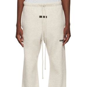 Essentials Cotton Lounge Pants in Light Oatmeal